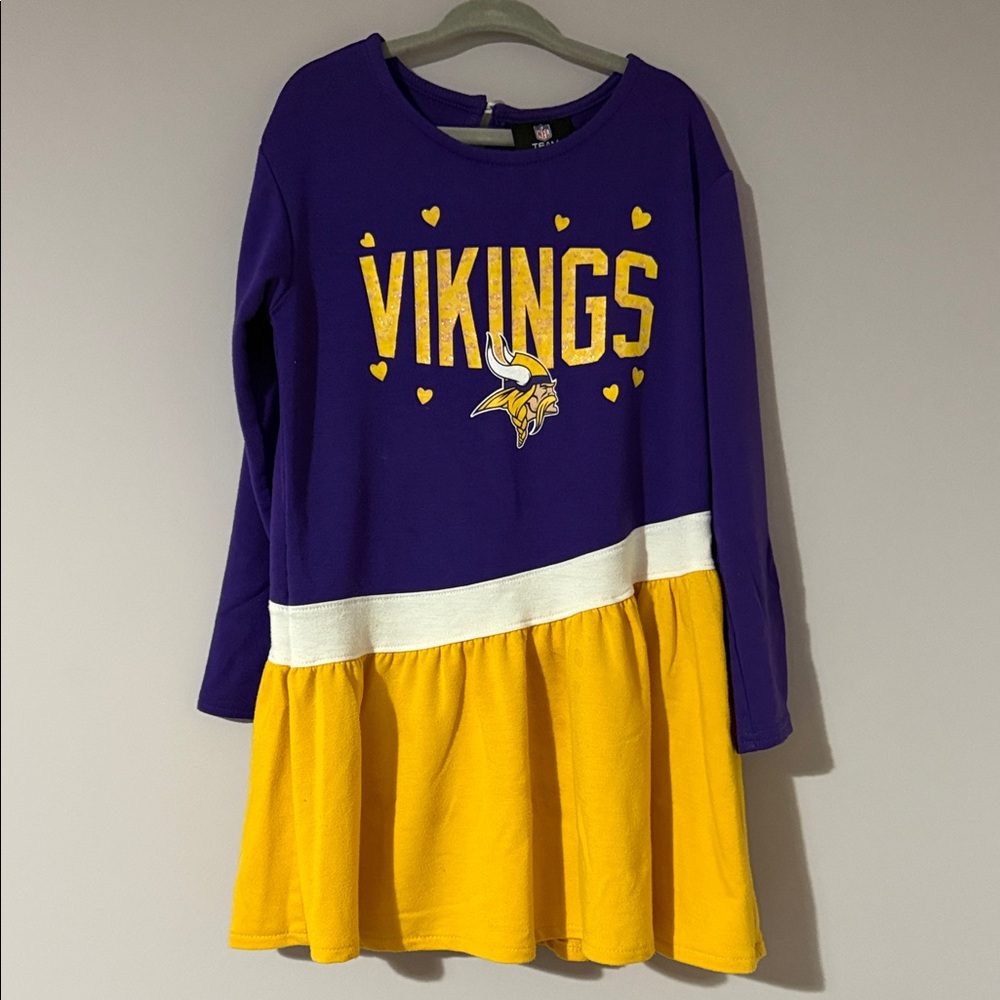 Girls Minnesota Vikings Dress - size M (5/6)
